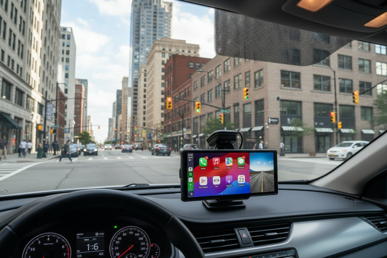 Pantalla táctil 10.26'' con Doble Cámara para Carplay/Android Auto + 64Gb card