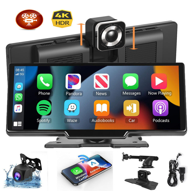 Pantalla táctil 10.26'' con Doble Cámara para Carplay/Android Auto + 64Gb card