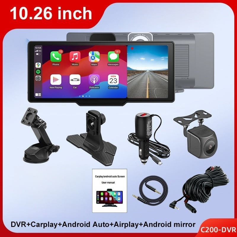 Pantalla táctil 10.26'' con Doble Cámara para Carplay/Android Auto + 64Gb card